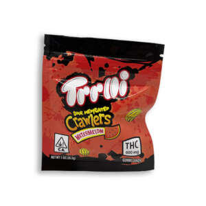 Trolli Sour Watermelon Crawlers are known for their mouth-morphing, infused with 600mg THC. This medicated treat packs a powerful, long-lasting punch. Goes down just like any delicious candy…then you’re Stoned!