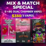 Mix and Match Special - 5 x 6g Dual Chamber Vapes