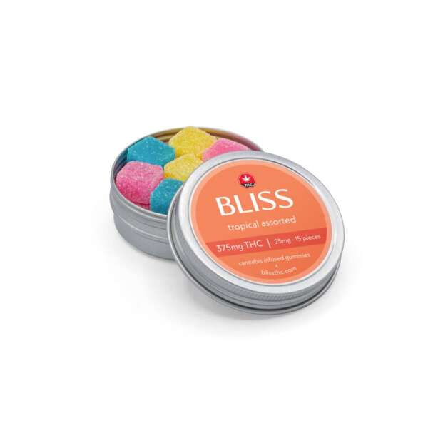Bliss Assorted Gummies – 375mg THC - Image 1