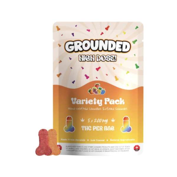 Grounded Cocks THC Gummies  1000mg (5 x 200mg) - Image 1