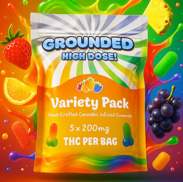 Grounded High Dose Cocks | Variety Pack (1000mg Gummies) – Image 1