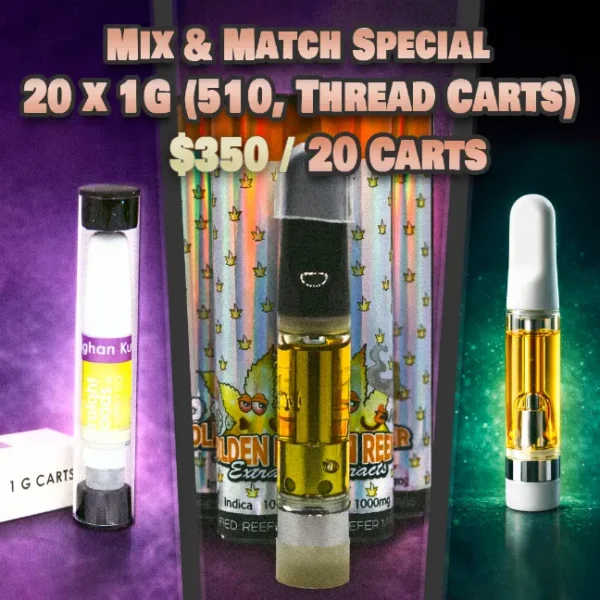 510 thread carts $350 Mix and Match Special - 20 x 1g Carts - Image 1