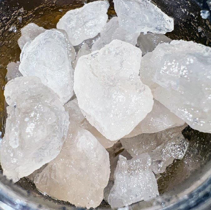 THCA is THC acid, the precursor to THC, the most abundant and intoxicating cannabinoid found in cannabis. When exposed to heat, non-intoxicating THCA converts to intoxicating THC and produces that classic cannabis high. Diamonds are another term for the crystalline structures that form in sauce, a cannabis concentrate with high levels of terpenes and a runny texture. Put two and two together and you get a term for the THCA-rich crystals that form in sauce.