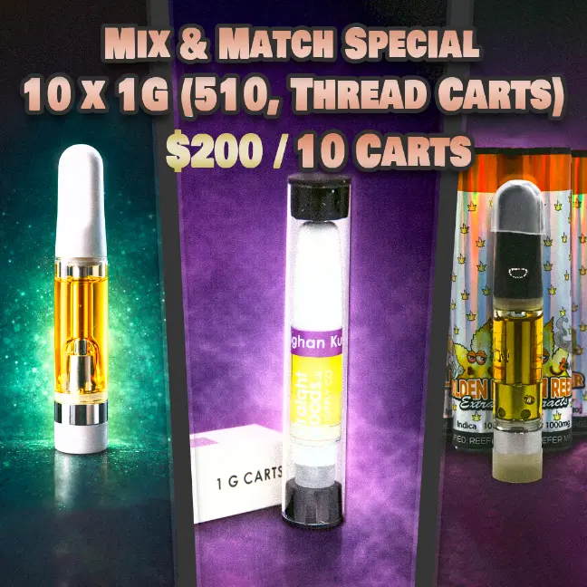 Special (510 thread cart) Mix and Match Special - 10 x 1g Carts - Image 1